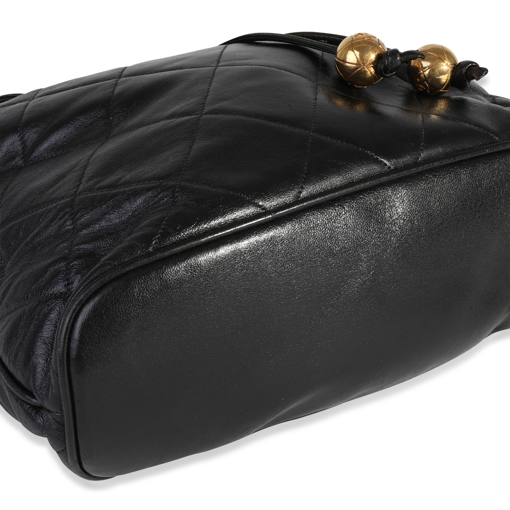 Chanel Vintage Black Quilted Lambskin Backpack - Picture 6 of 7